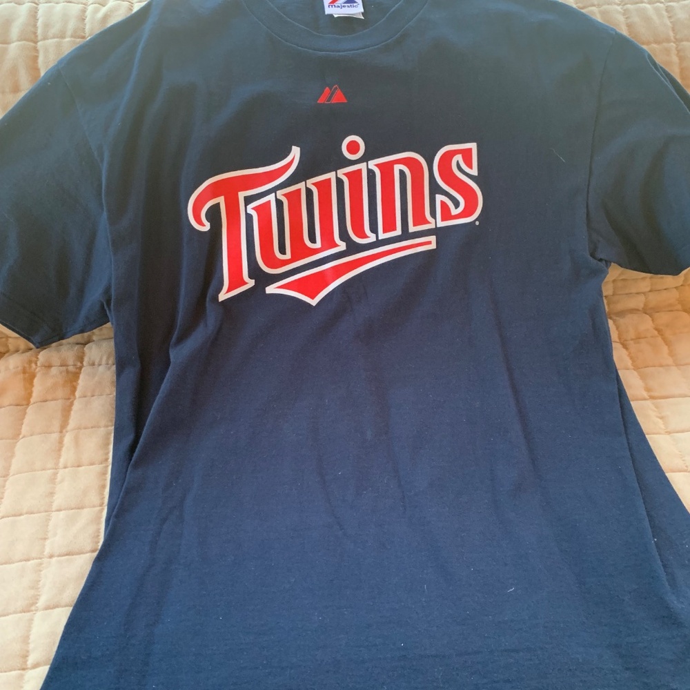 Navy Blue Twins #7 Mauer short sleeve - Picture 3 of 3